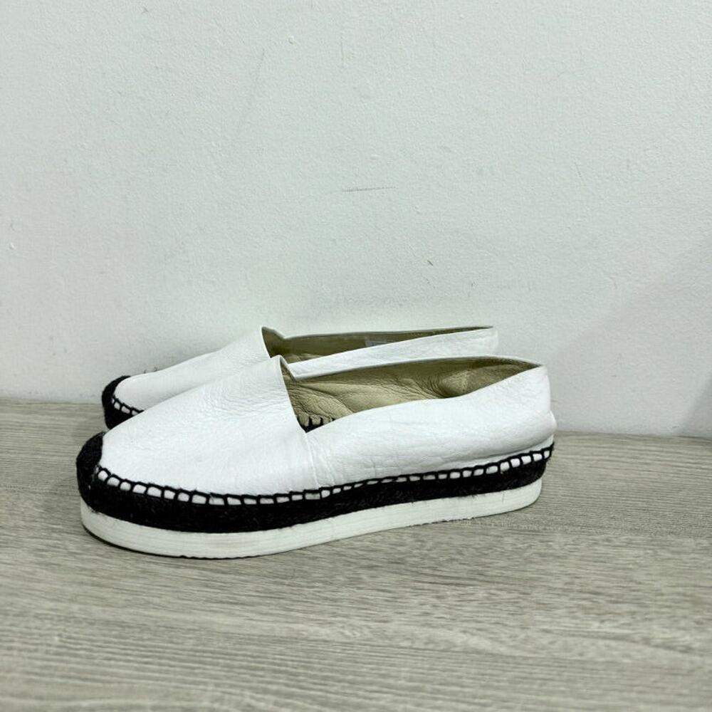 Palomitas by Paloma Barceló Slip-On Espadrilles Flat White Black Women's EU 37